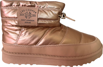 Buty damskie ocieplane zimowe śniegowce Lee Cooper złote LCJ-23-44-1965LA