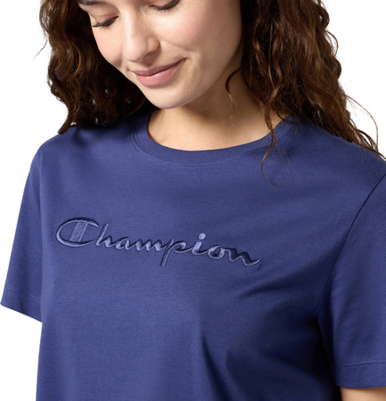 Koszulka damska Champion SS Tee niebieska 118382 BS200