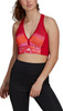 Stanik sportowy damski adidas Farm All-Over-Print Bra Top Aeroready czerwony GM7144