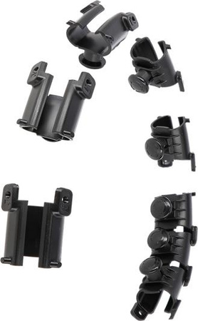 Zestaw hula hop z wypustkami i obciążnikiem HMS hhw01 czarne pas wyszczuplający br163 czerwony