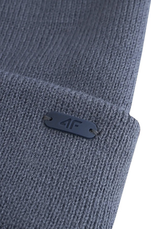 Czapka zimowa ciepła 4F U622 denim 4FWAW25ACAPU622 32S