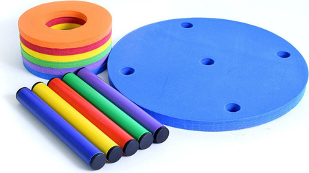 Gra zręcznościowa piankowa SMJ Foam Ring Toss wymiary podstawy 32 x 2 cm