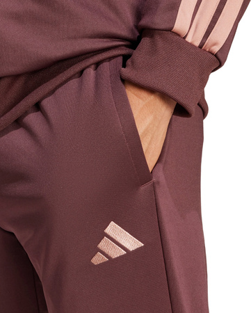 Dres męski adidas Sportswear Basic 3-Stripes French Terry brązowy JI8872