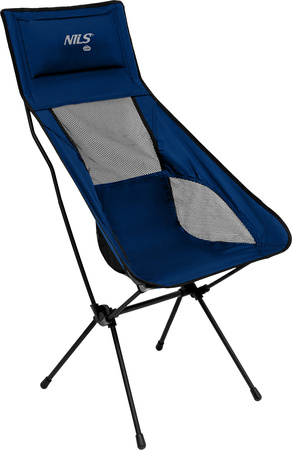 Krzesło turystyczne kempingowe składane bardzo lekkie granatowe Nils Camp NC3322