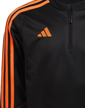 Bluza dla dzieci adidas Tiro 23 Club Training Top czarno-pomarańczowa HZ0186