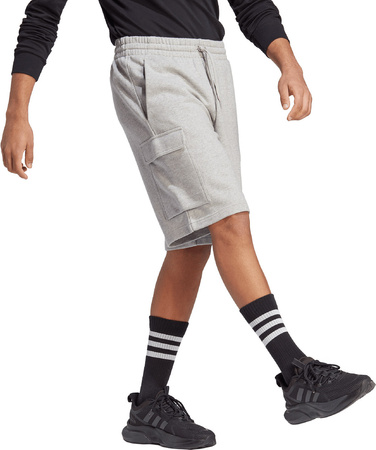 Spodenki męskie adidas Essentials French Terry Cargo szare HA4340