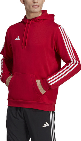 Bluza męska adidas Tiro 23 League Sweat Hoodie czerwono-biała HS3600