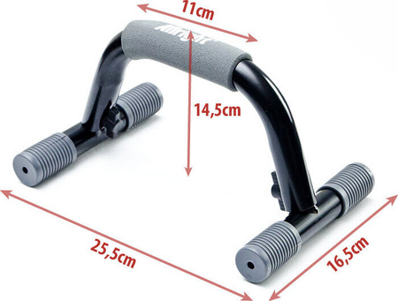 Uchwyty poręcze do pompek metalowe Allright zestaw 2 sztuk