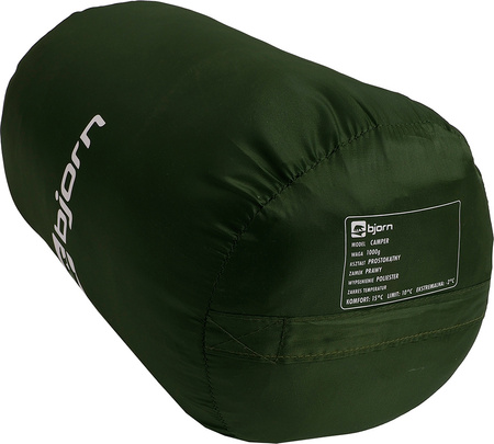 Śpiwór Bjorn Camper 180x75 cm zielony prawy BJ63862