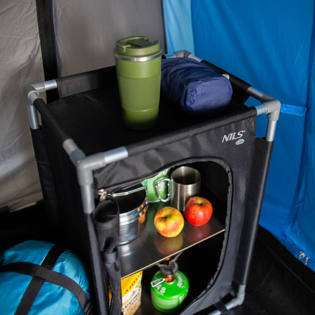 Szafka turystyczna kempingowa Nils Camp NC3031 składana czarna 67x43x34cm