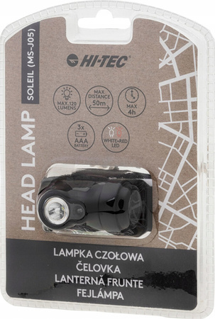 Latarka czołowa Hi-tec Soleil czołówka czarna LED