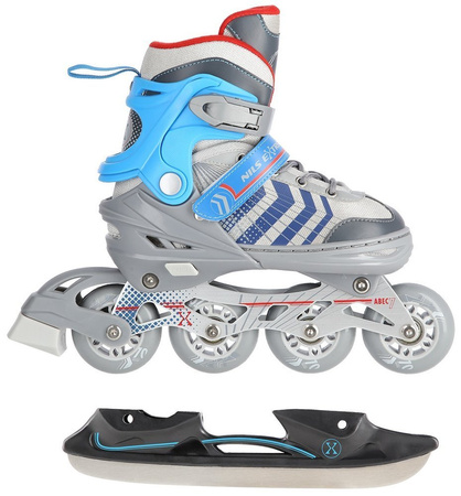 Łyżworolki z wymienną płozą hokejową rolki wrotki 4w1 Nils Extreme NH18192 rozmiar M 34-38