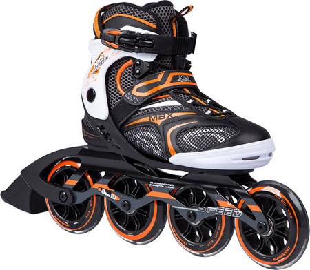 Łyżworolki Nils Extreme NA1060 S czarno-pomarańczowe rozmiar 42