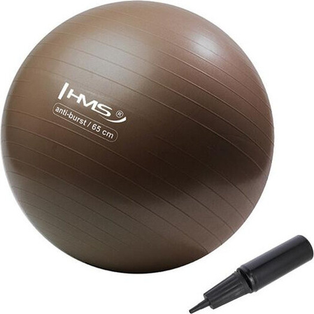 Piłka gimnastyczna fitness HMS yb02n 65cm grizzly anti-burst brązowa