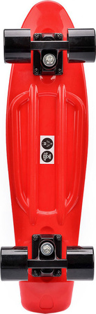 Deskorolka fiszka pennyboard plastkowa Meteor czerwono-czarna 22626