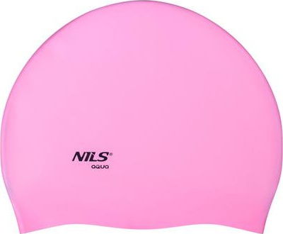 Czepek silikonowy Nils aqua nqc jednokolorowy pk02 jasnoróżowy