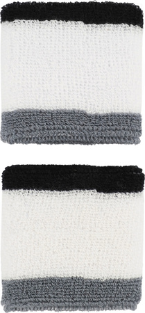 Frotki na rękę Nike Swoosh Wristbands 2 szt. biało-czarne-szare N1012405122OS