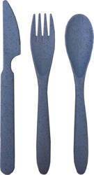 Sztućce turystyczne łyżka widelec nóż Fun zestaw 3-częściowy plastikowy AG770