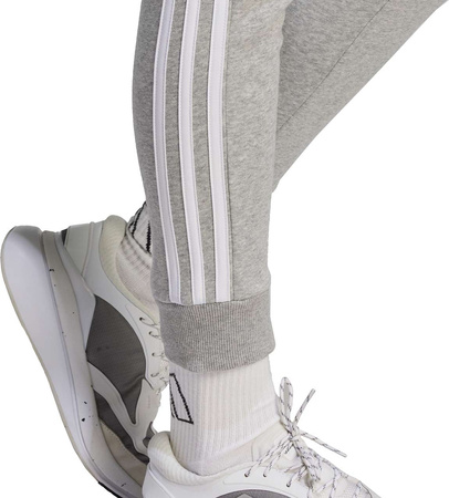 Spodnie damskie adidas Essentials 3-Stripes Fleece szare IL3282