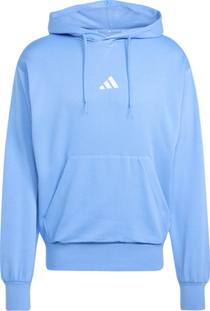 Bluza męska adidas Essentials Feelcozy Fleece Hoodie jasnoniebieska JX3312