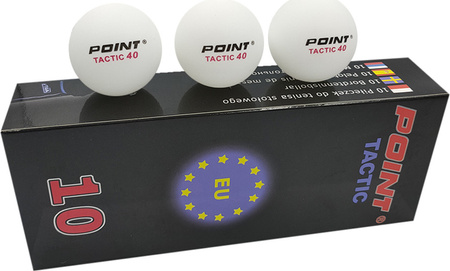 Piłeczki do ping ponga tenisa stołowego Point Tactic białe 10 szt