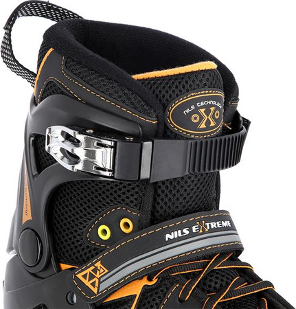 Łyżworolki Nils Extreme NA9022 czarno-pomarańczowe rozmiar 42