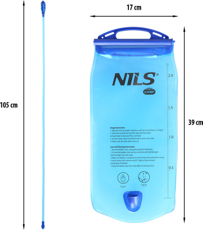 Bukłak na wodę wkład hydryjący zbiornik Nils camp NC1781 niebieski 2L