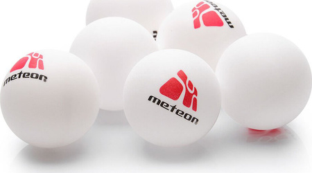 Zestaw 6 piłeczek do ping ponga Meteor białe 15028