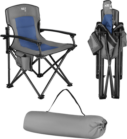 Krzesło leżak turystyczny składany Nils Camp NC3075 niebieski