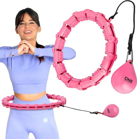 Hula hop z wypustkami i obciążnikiem One Fitness