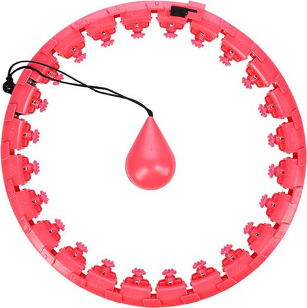 Hula hop z obciążnikiem fh01 czerwone
