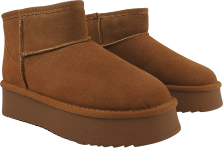 Buty damskie skórzane Solo Soprani Couture Hugh Platform jasny brąz SSW421P05 02