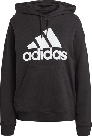 Bluza damska adidas Essentials Big Logo Oversized French Terry Hoodie czarna HR4934