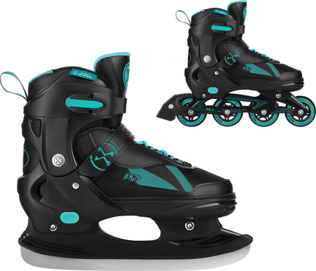 Łyżworolki 2w1 łyżwy rolki Enzo z wymienną płozą hokejową Nils Extreme NH382 rozmiar 40-43
