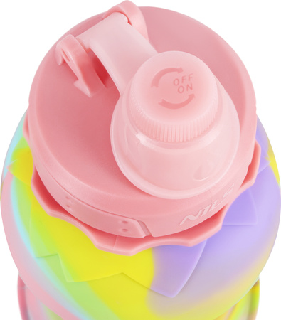 Bidon turysytyczny silikonowy składany Nils NC4102 różowy 700 ml