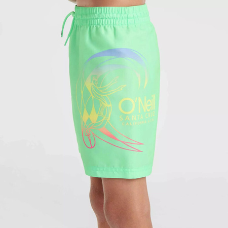 Dziecięce szorty O'neill CIRCLE SURFER 14" SWIM SHORTS neon green circle surfer gradient panel rozmiar 164