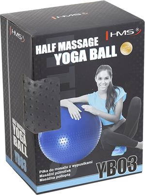 Piłka gimnastyczna masujaca fitness HMS yb03n 75cm czarna
