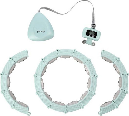 Hula hop z magnesami obciążnikiem licznikiem zielony HMS HHM14