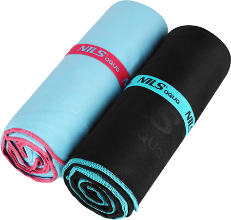 Ręcznik turystyczny z mikrofibry szybkoschnący Nils Aqua NAR13 jasnoniebieski 200x90 cm