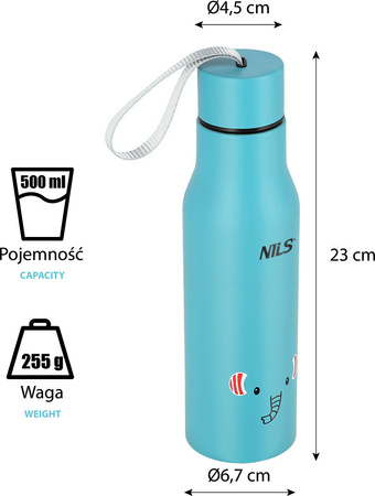 Kubek termiczny turystyczny termos Nils Camp NCB12 słoń 500ml