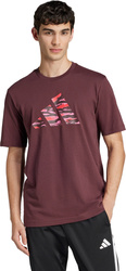 Koszulka męska adidas Codes Camo Graphic burgundowa JI6769
