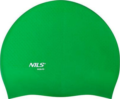 Czepek silikonowy dots Nils aqua nqc jednokolorowy zielony