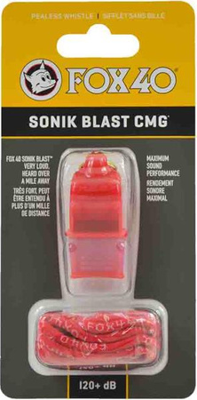 Gwizdek Fox 40 Sonik Blast CMG czerwony ze sznurkiem 9203-0108