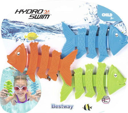 Zabawki do nurkowania dla dzieci Bestway Squiggle Wiggle Dive Fish 3sztuki