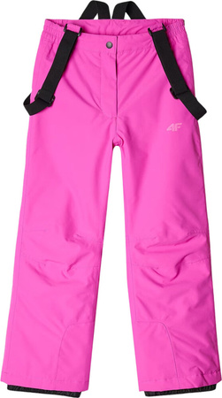 Spodnie narciarskie dla dziewczynki 4F F659 różowe 4FJWAW24TFTRF659 54S