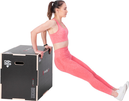 Skrzynia treningowa pylometryczna do ćwiczeń crossfit wzmocniona HMS DSC02 750x600x500mm