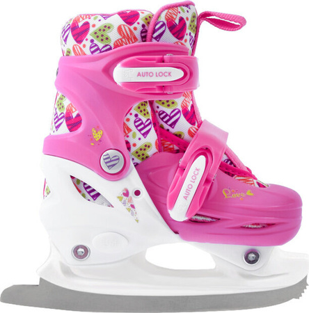 3w1 Wrotko-rolki-łyżwy Combo Hearts regulowane