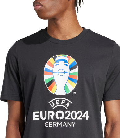 Koszulka męska adidas Euro24 czarna IT9291