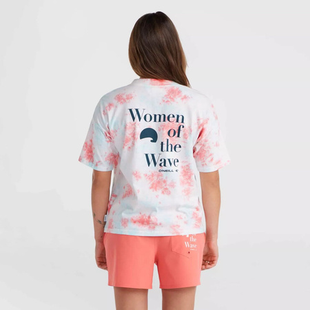Damska koszulka z krótkim rękawem O'neill WOW T-SHIRT pink ice cube tie dye rozmiar S