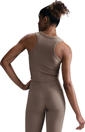 Koszulka damska Nike Dri-Fit One Fitted Crop beżowa FN2806 233